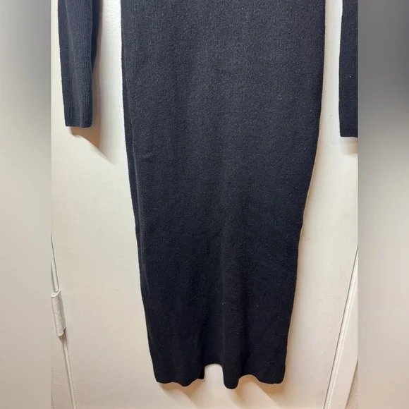 Vintage Anne Klein II Wool Blend Black Knit Midi Sweater Dress Size XS - Picture 7 of 16